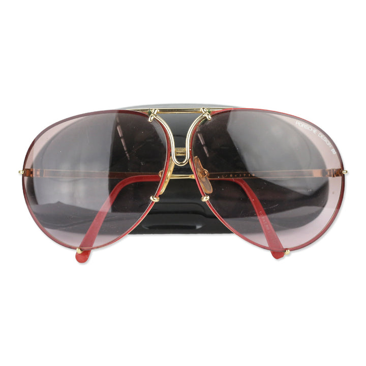 Porshe Design by Carrera Oversized Red Aviator Sunglasses