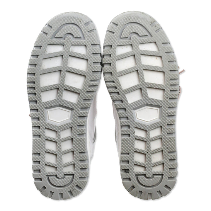 Ports White Leather Pink Double Lace-Up Sneakers