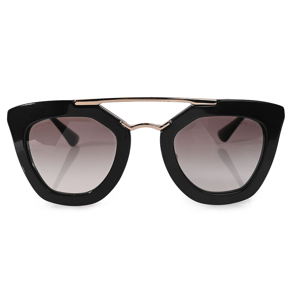 Prada Black & Gold Aviator Sunglasses