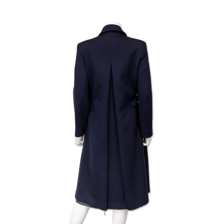 Christian Dior Navy Trench Coat with Gold Buttons