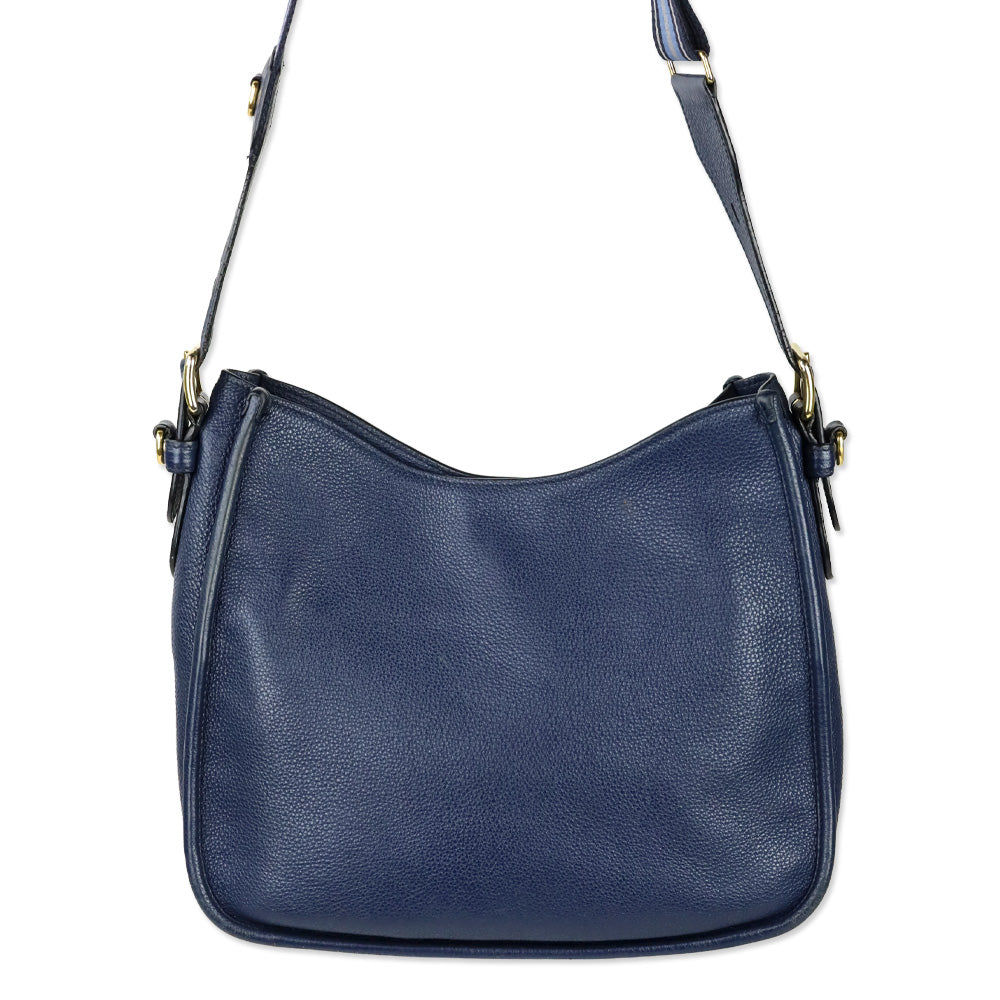 Prada Baltico Leather Vitello Daino Hobo Messenger Bag