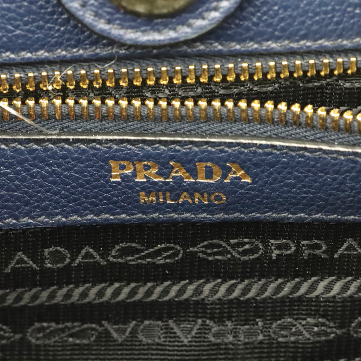 Prada Baltico Leather Vitello Daino Hobo Messenger Bag