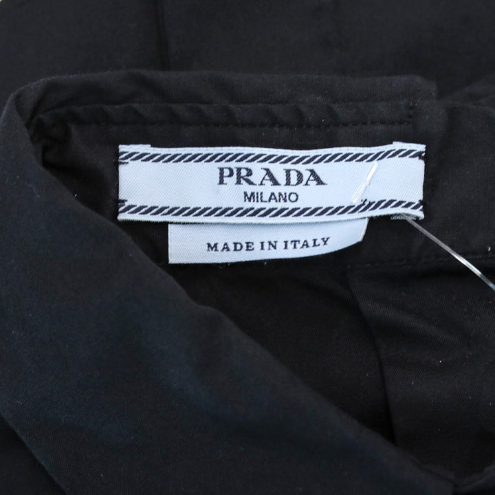 Prada Black Sleeveless Reversible Button-Up Top