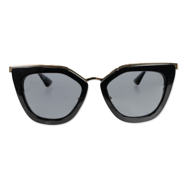 Prada Black Gold Cinema Evolution Cat Eye Sunglasses