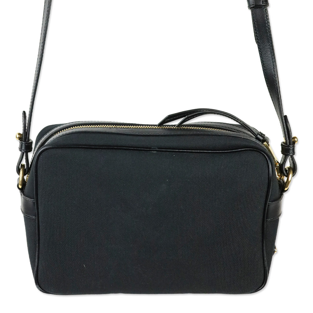 Prada Black Jacquard Canvas Camera Bag