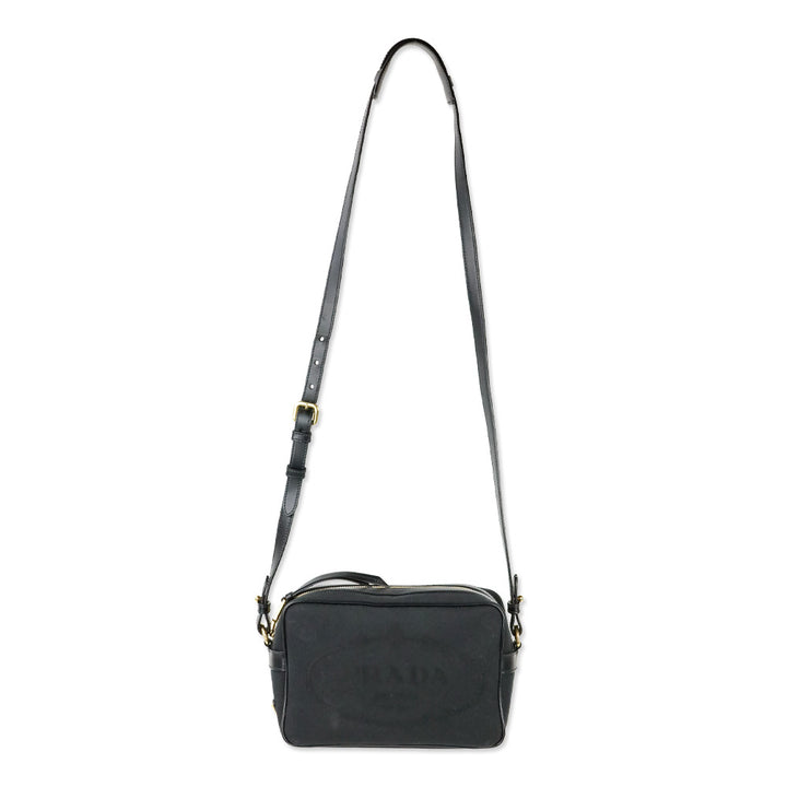 Prada Black Jacquard Canvas Camera Bag