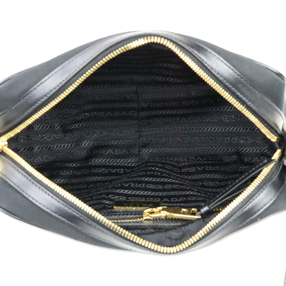 Prada Black Jacquard Canvas Camera Bag