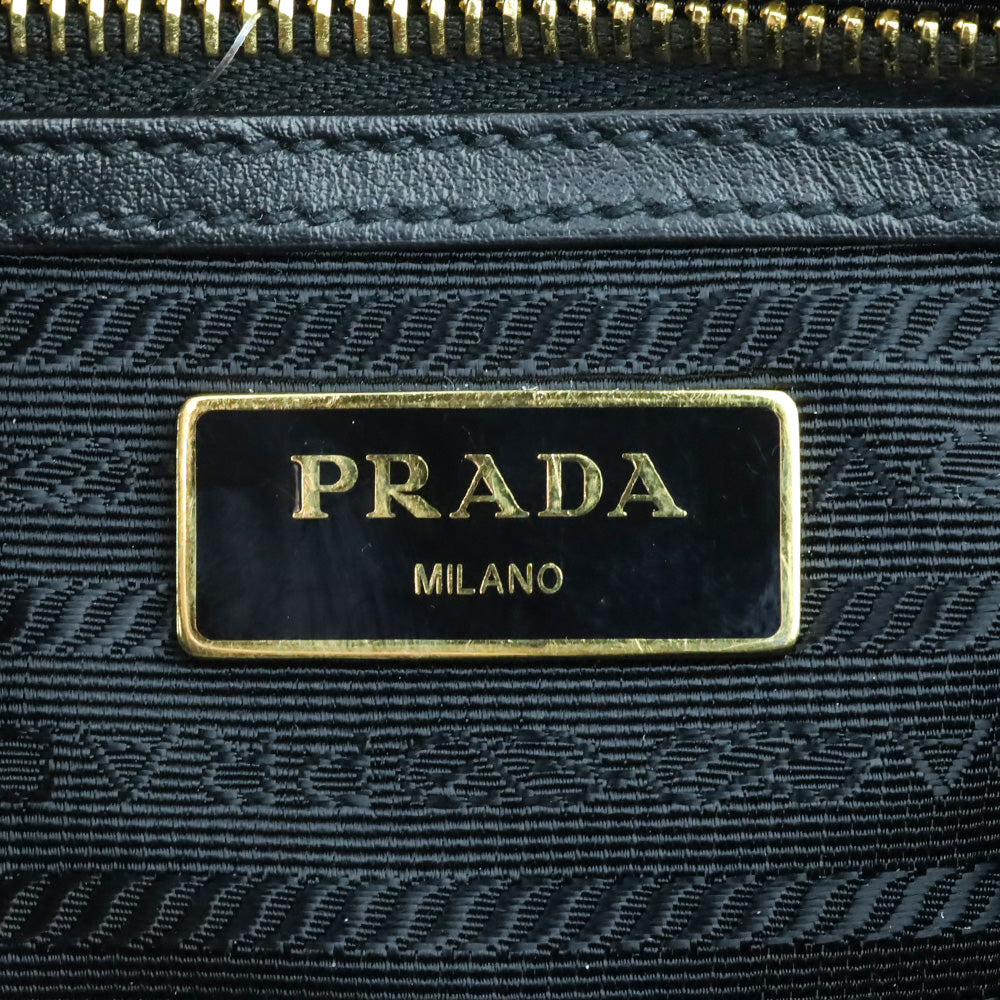 Prada Black Jacquard Canvas Camera Bag