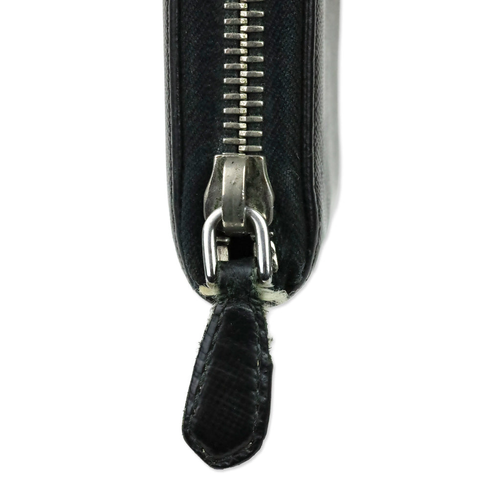 Prada Black Large Saffiano Leather Wallet