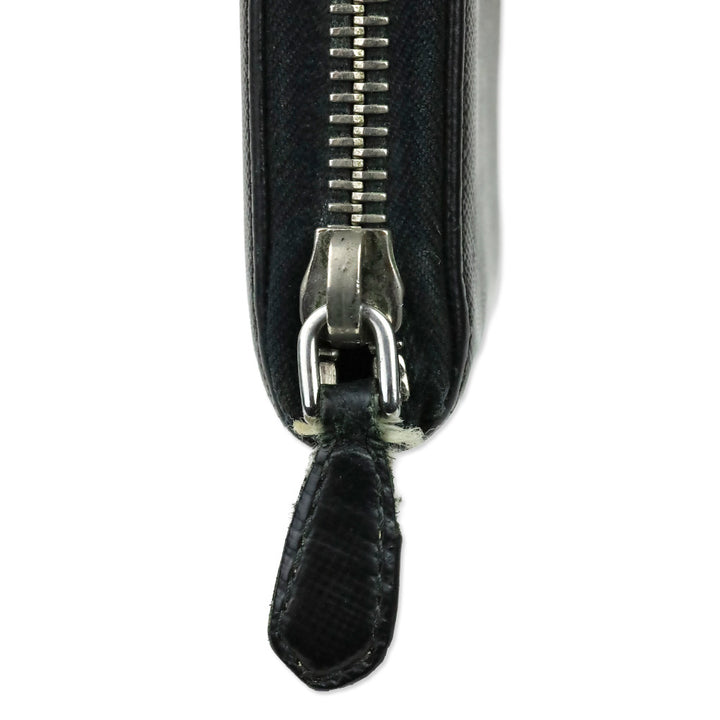 Prada Black Large Saffiano Leather Wallet