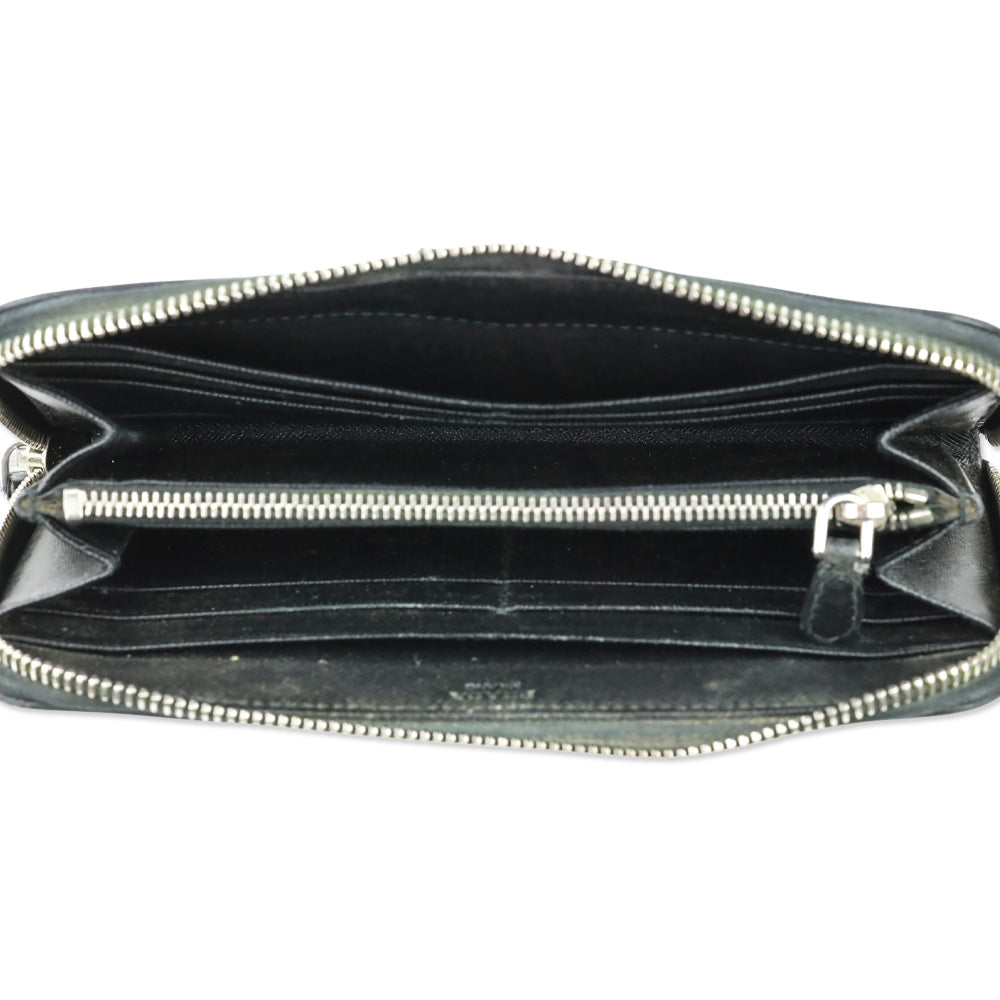 Prada Black Large Saffiano Leather Wallet