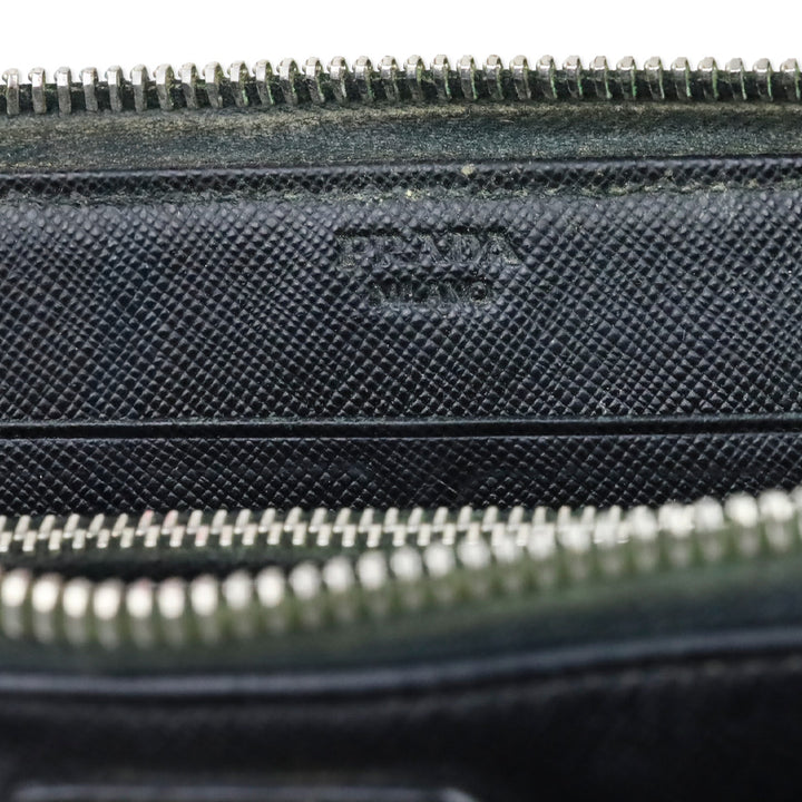 Prada Black Large Saffiano Leather Wallet