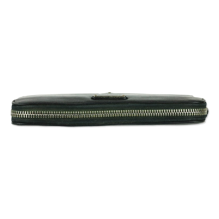 Prada Black Large Saffiano Leather Wallet