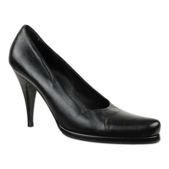 Prada Black Leather Pointed Toe Pumps
