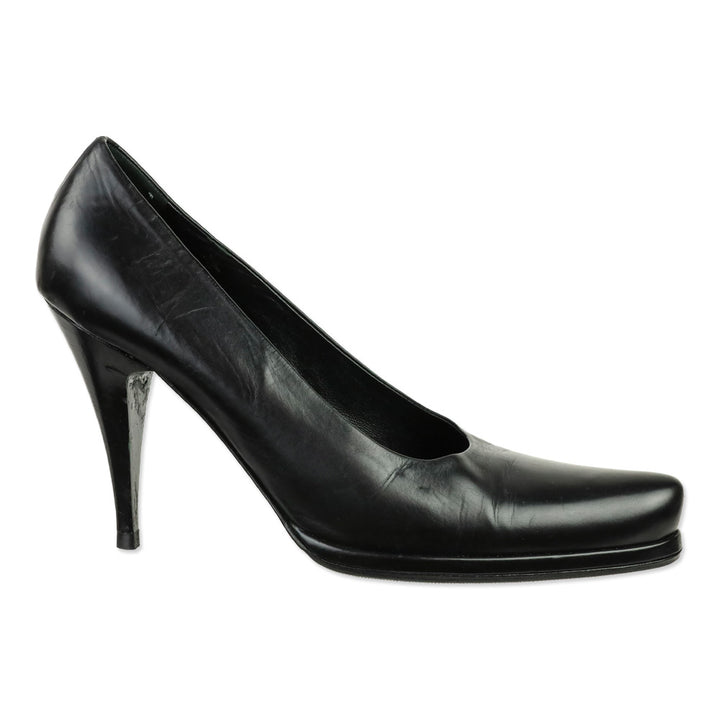 Prada Black Leather Pointed Toe Pumps