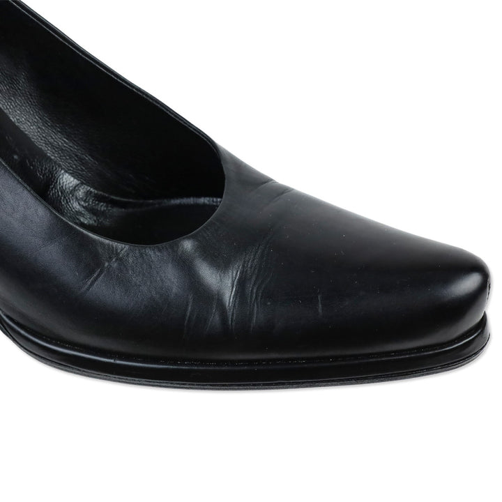 Prada Black Leather Pointed Toe Pumps