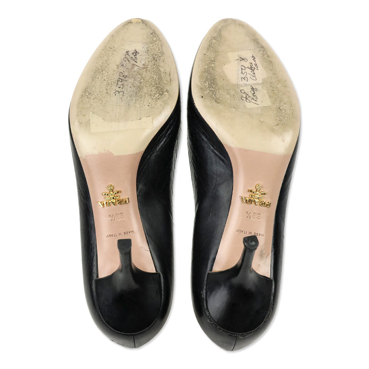 Prada Black Leather Pump