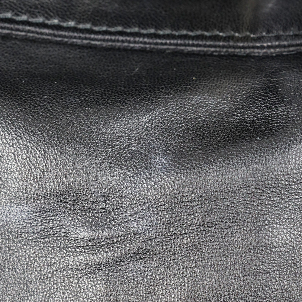 Prada Black Leather and Lace Pizzo Baguette Flap Shoulder Bag