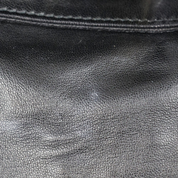 Prada Black Leather and Lace Pizzo Baguette Flap Shoulder Bag