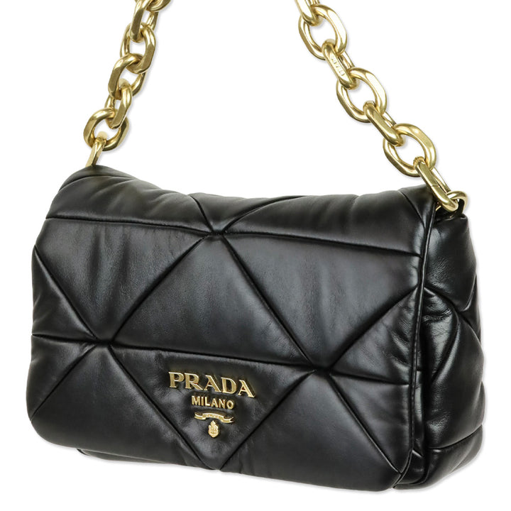 Prada Black Nappa Patchwork System Shoulder Bag