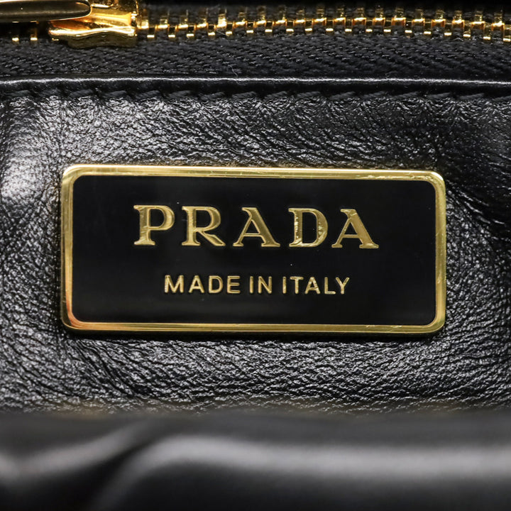 Prada Black Nappa Patchwork System Shoulder Bag