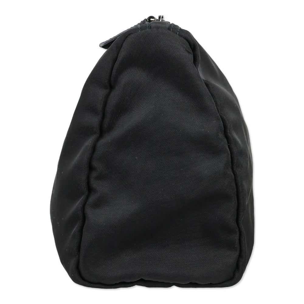 Prada Black Nylon Zip Medium Cosmetic Pouch