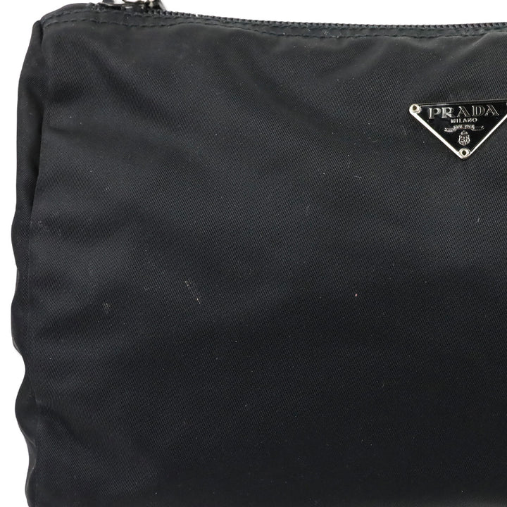 Prada Black Nylon Zip Medium Cosmetic Pouch