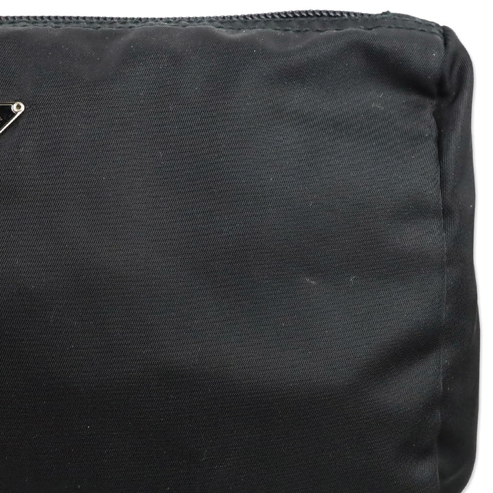 Prada Black Nylon Zip Medium Cosmetic Pouch