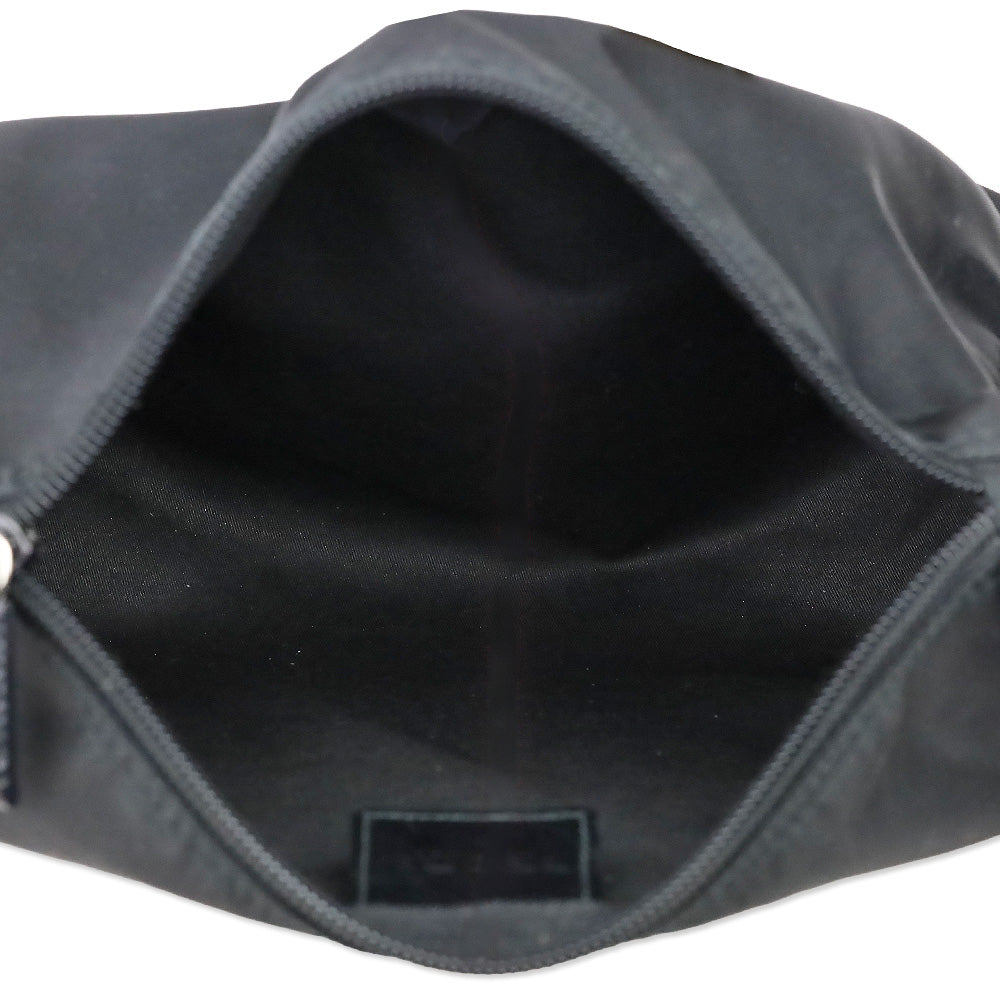 Prada Black Nylon Zip Medium Cosmetic Pouch