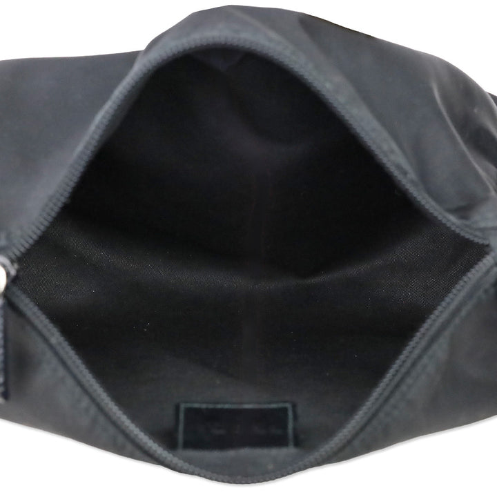 Prada Black Nylon Zip Medium Cosmetic Pouch