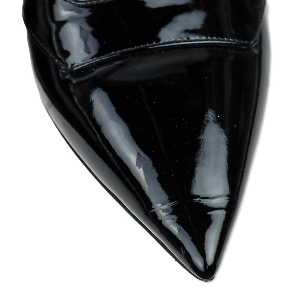 Prada Black Patent Leather D'Orsay Loafer Pumps