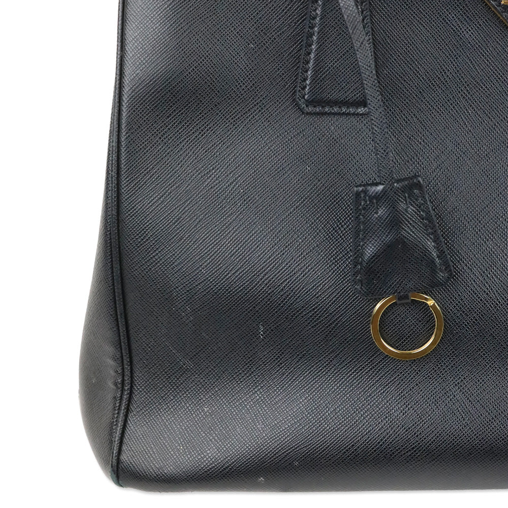 Prada Black Saffiano Leather Galleria Tote