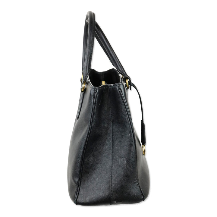 Prada Black Saffiano Leather Galleria Tote