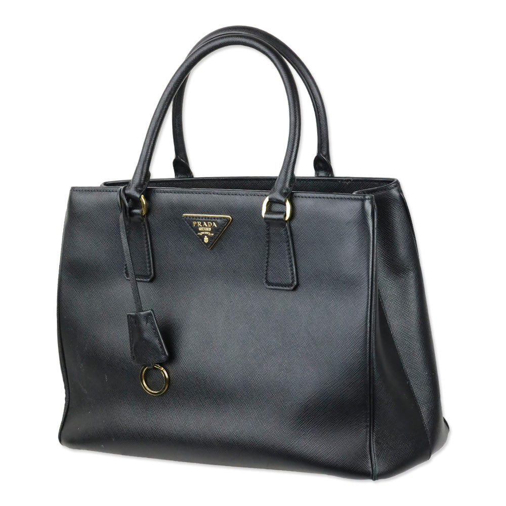 Prada Black Saffiano Leather Galleria Tote