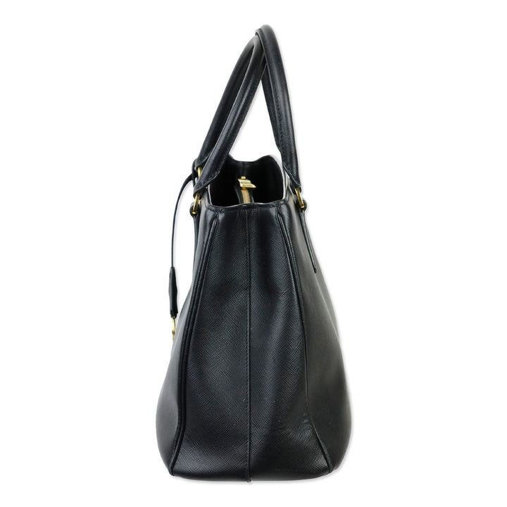 Prada Black Saffiano Leather Galleria Tote