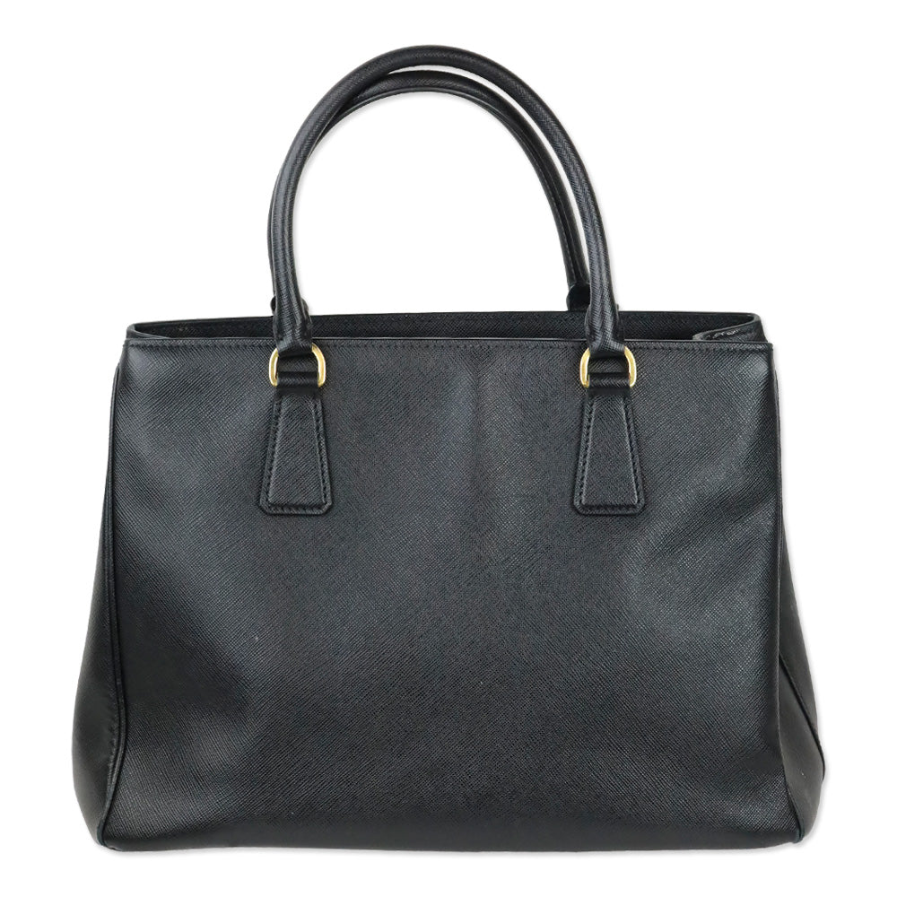 Prada Black Saffiano Leather Galleria Tote