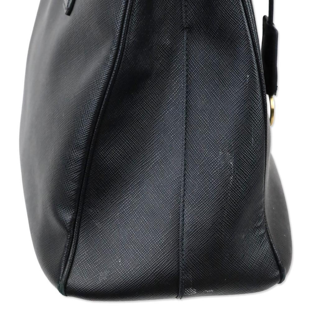 Prada Black Saffiano Leather Galleria Tote