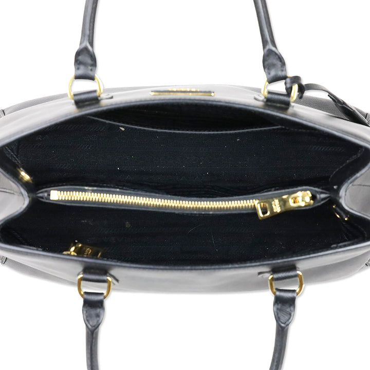 Prada Black Saffiano Leather Galleria Tote