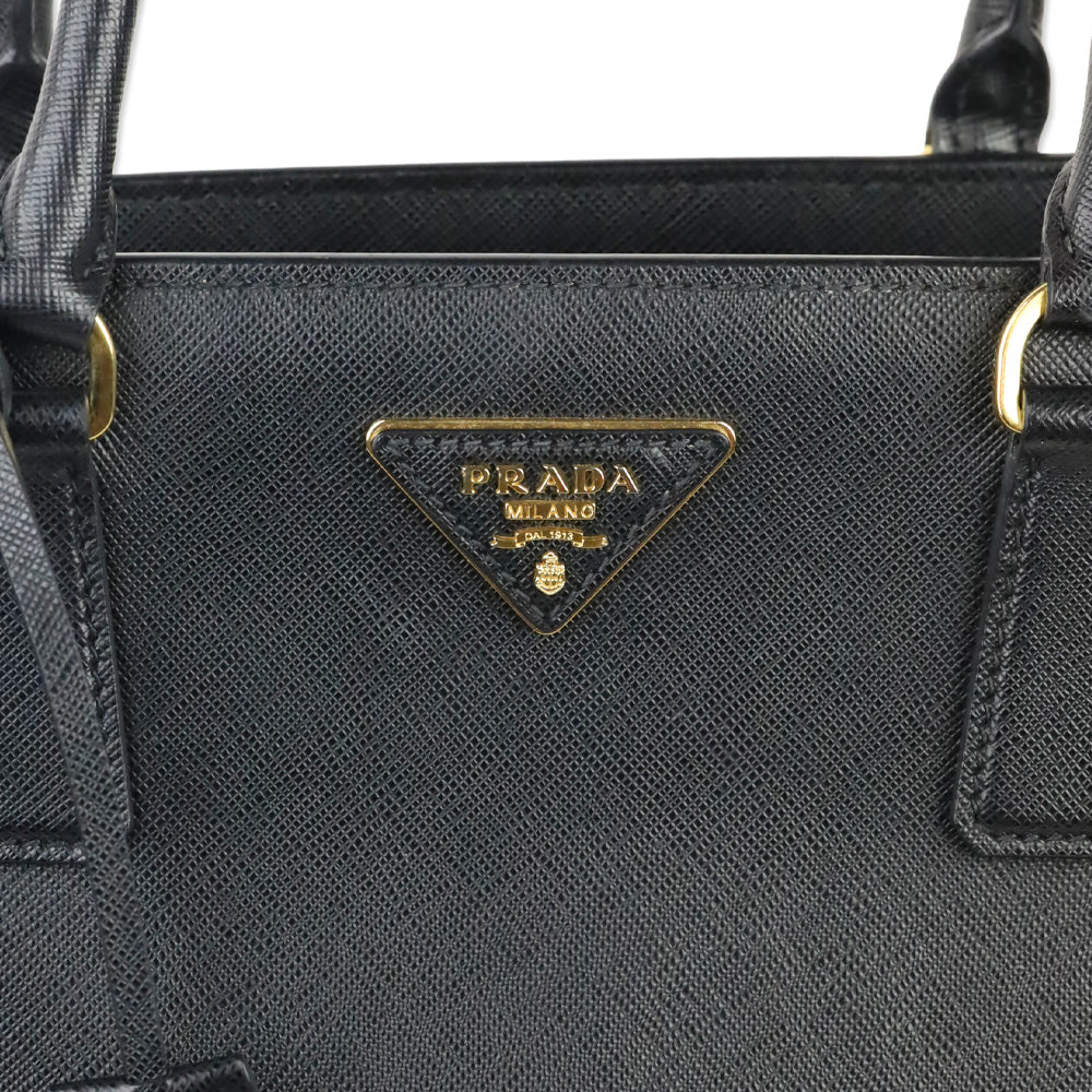 Prada Black Saffiano Leather Galleria Tote