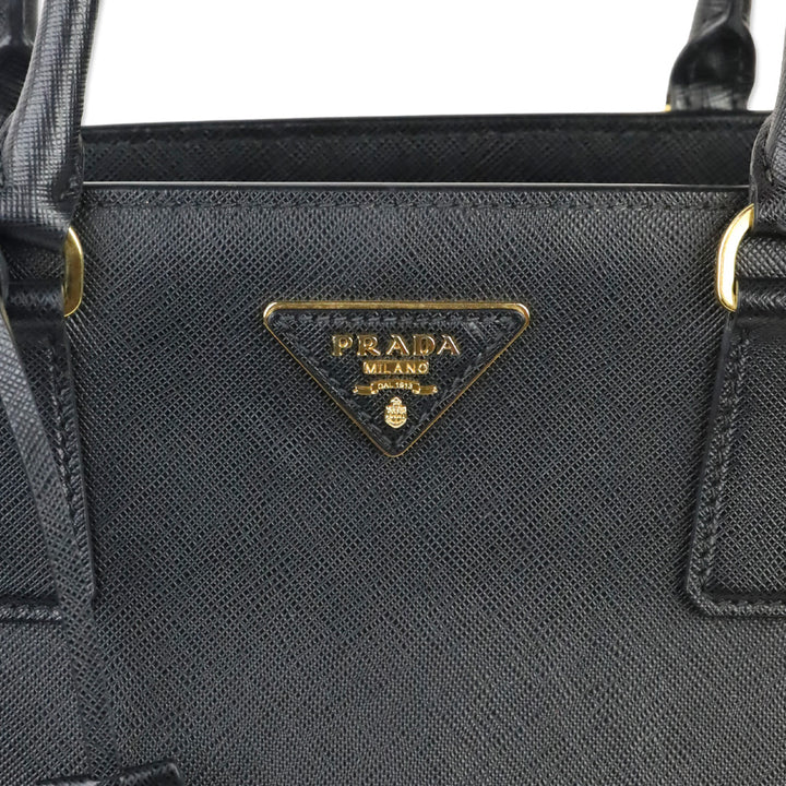 Prada Black Saffiano Leather Galleria Tote