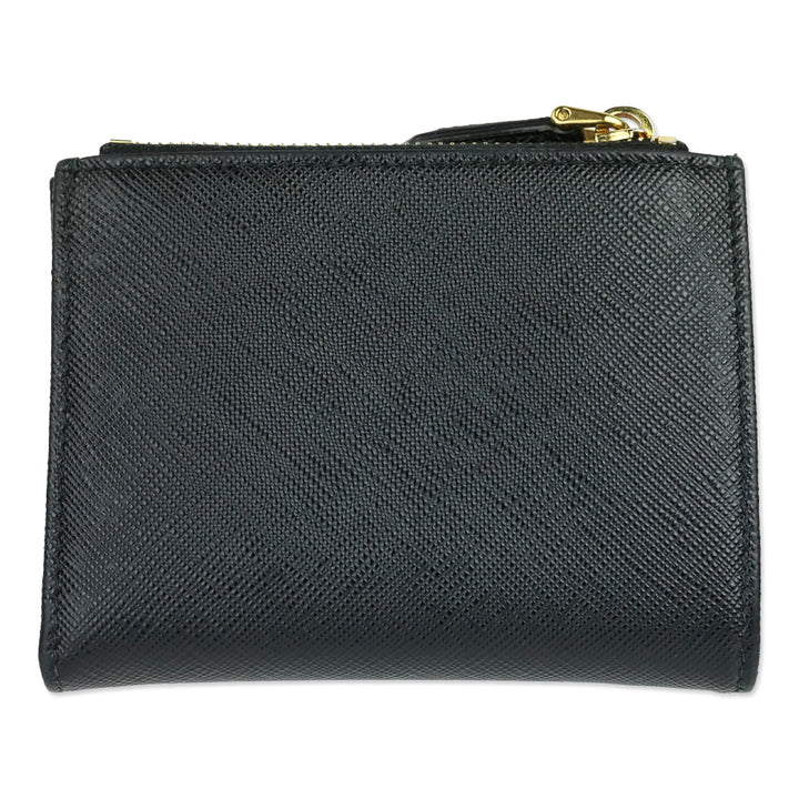 Prada Black Saffiano Leather Small Trifold Wallet