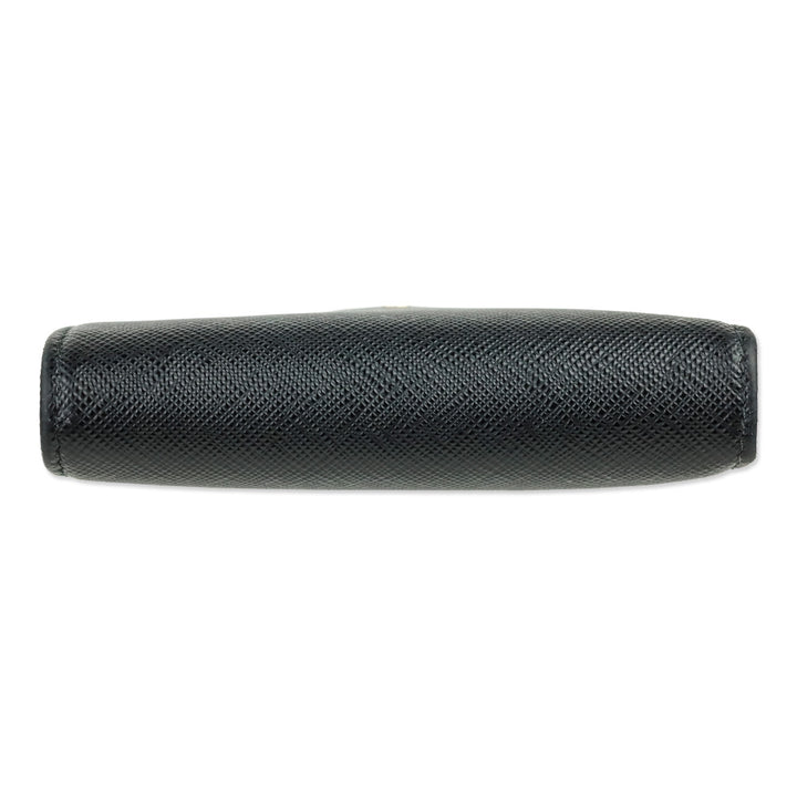 Prada Black Saffiano Leather Small Trifold Wallet