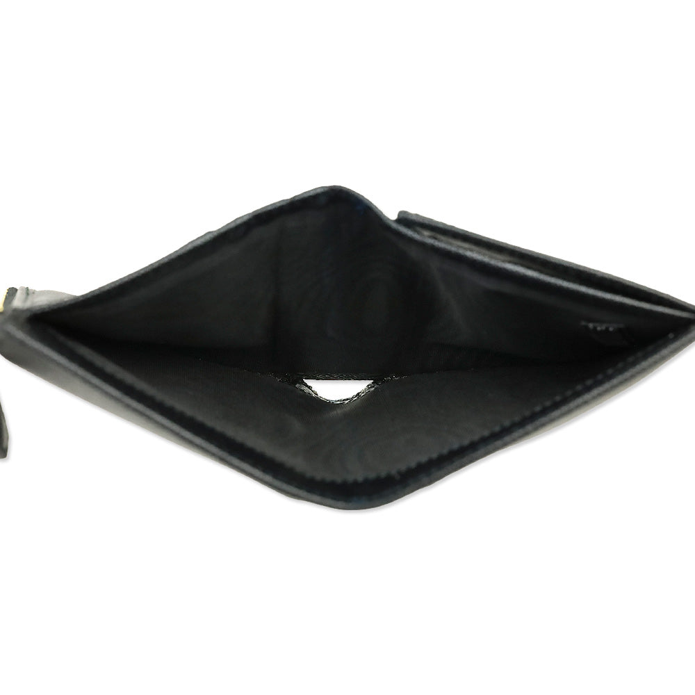 Prada Black Saffiano Leather Small Trifold Wallet