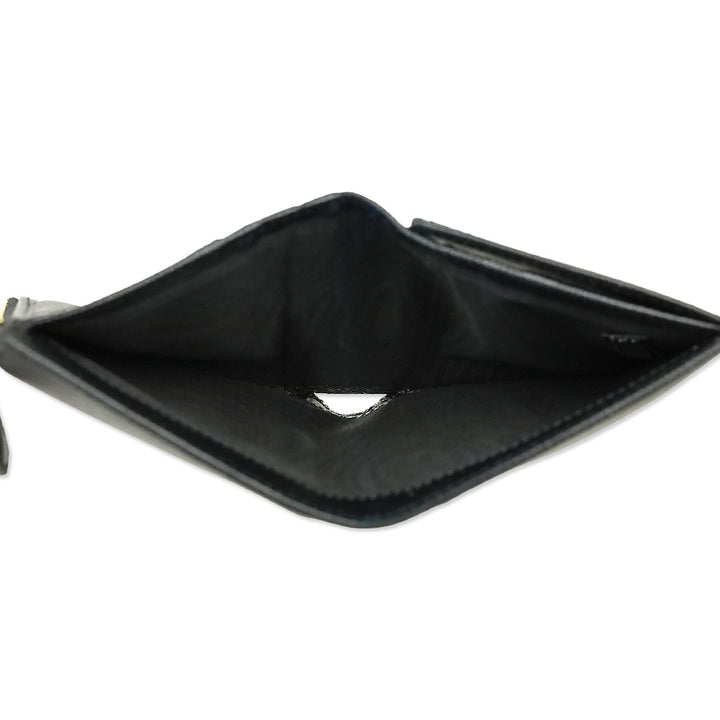 Prada Black Saffiano Leather Small Trifold Wallet