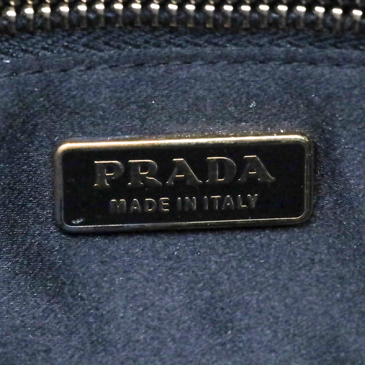 Prada Black Satin Mini Top Handle Bag