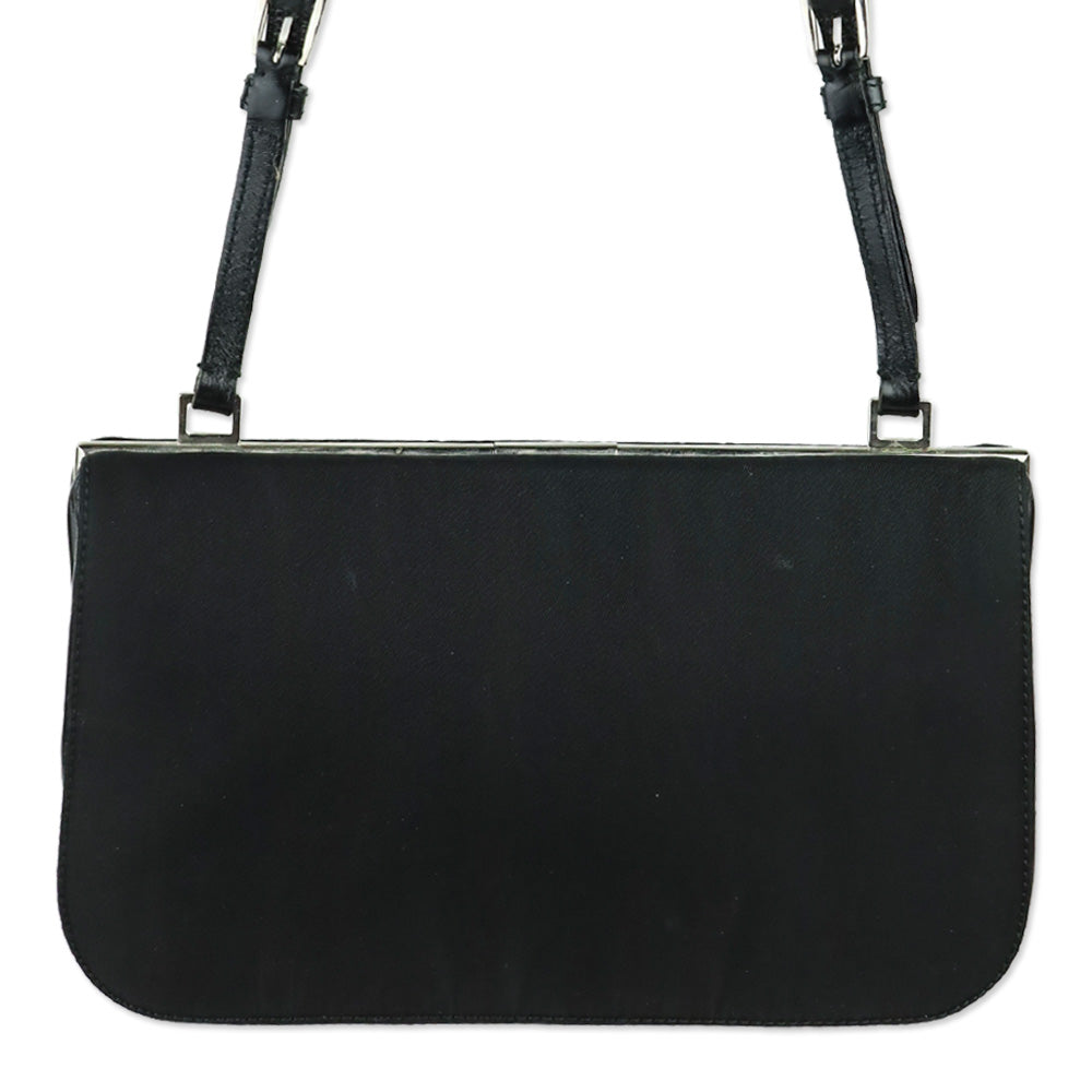 Prada Black Tessuto Cernier Evening Bag