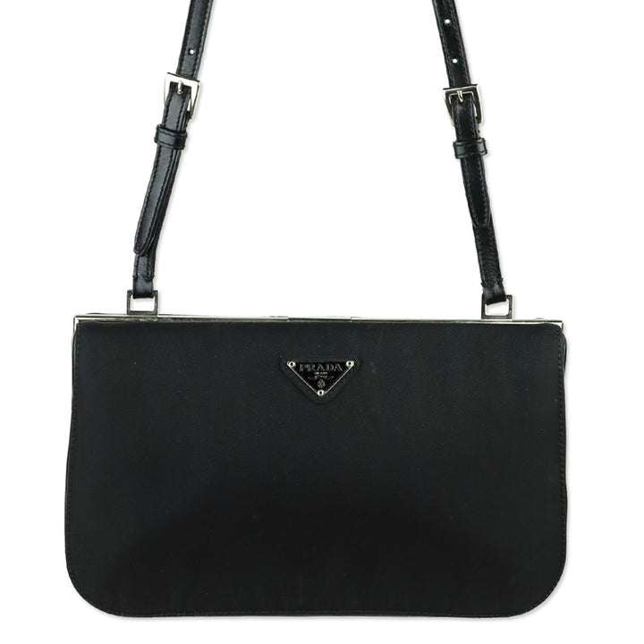 Prada Black Tessuto Cernier Evening Bag
