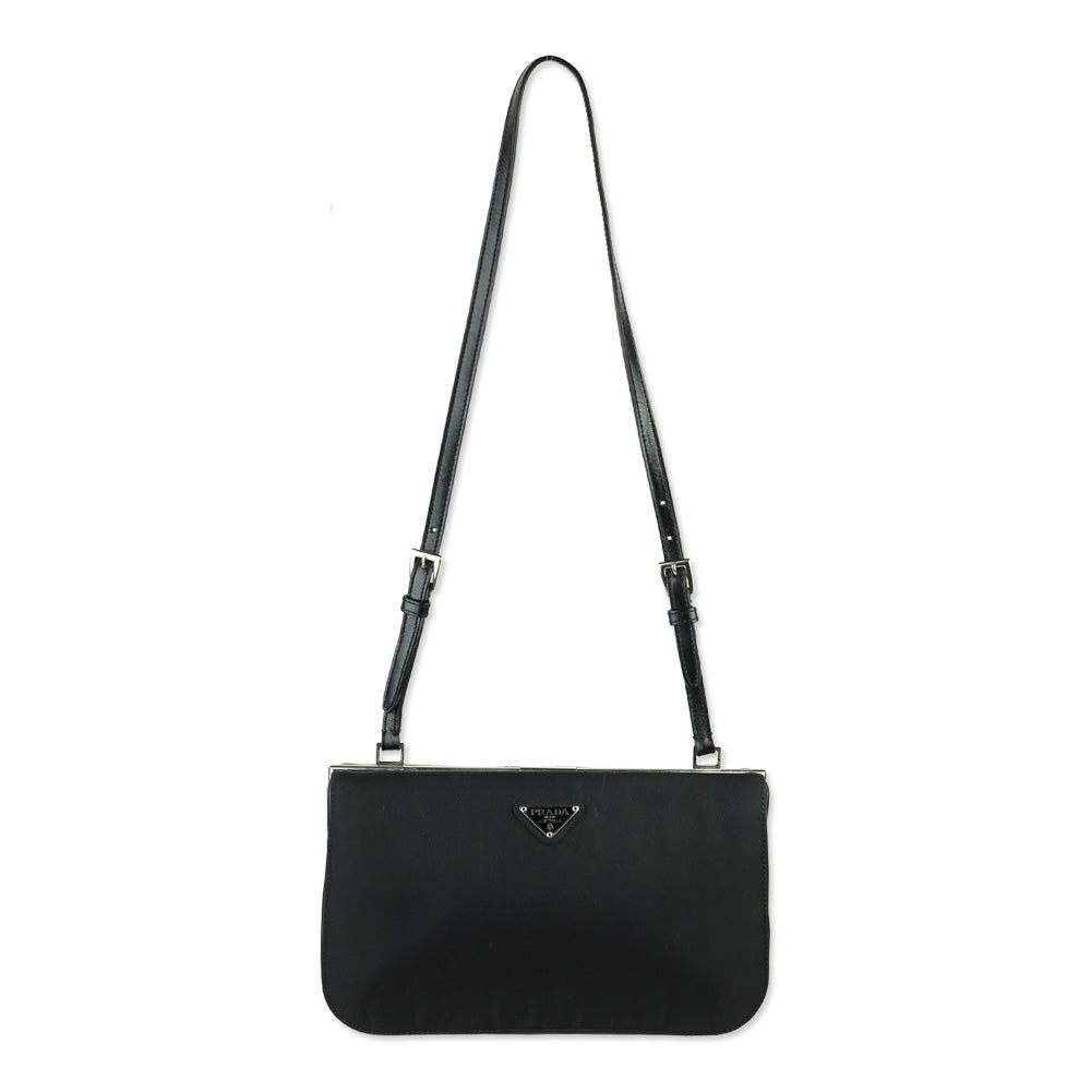 Prada Black Tessuto Cernier Evening Bag