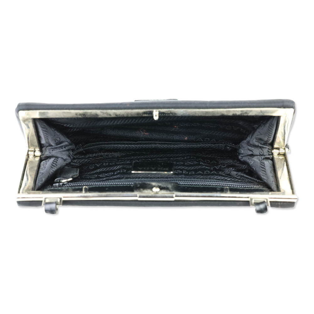 Prada Black Tessuto Cernier Evening Bag