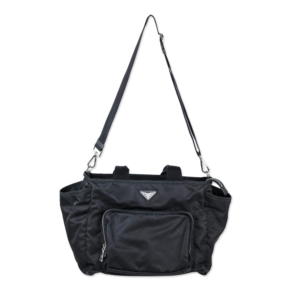 Prada Black Tessuto Nylon Baby Bag
